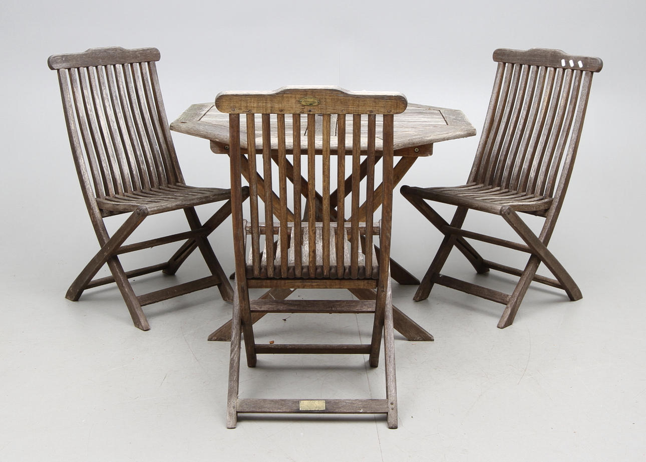 TRÄDGÅRDSGRUPP, 4 del, teak.