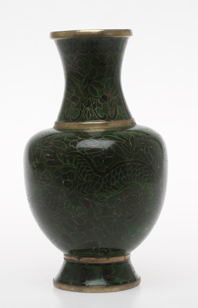 VAS, dekor av drake, cloisonne, Kina.