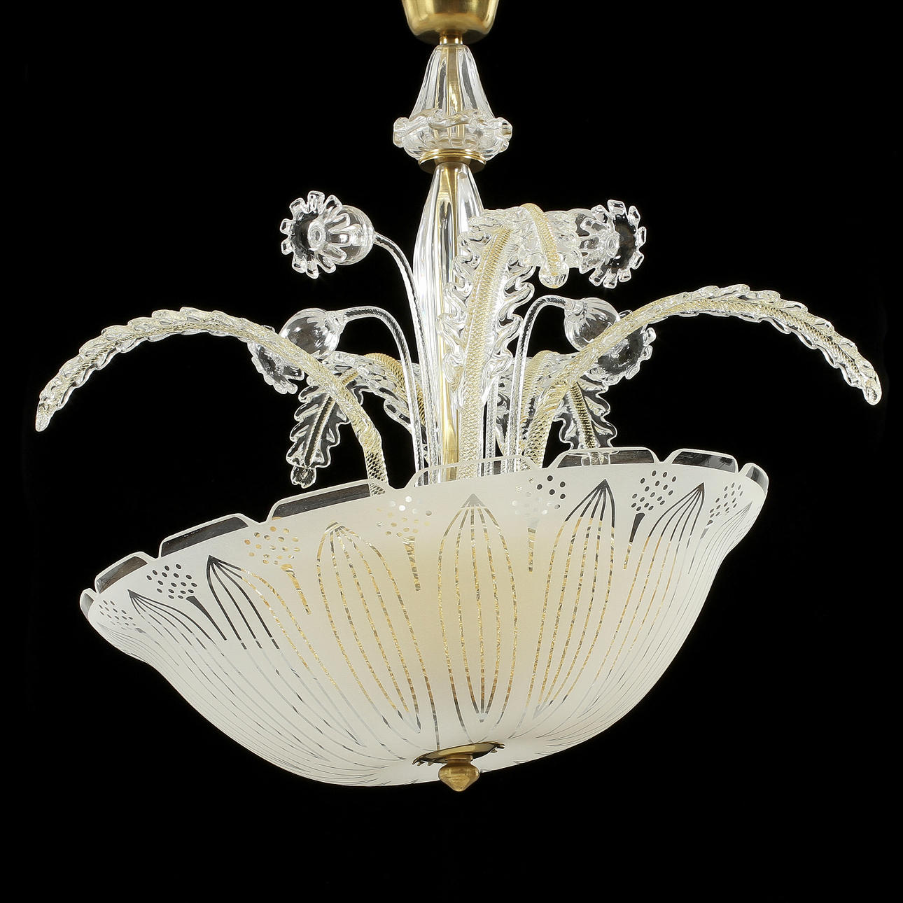 TAKKRONA, Orrefors, Venetiansk stil, 1900-talets andra hälft.