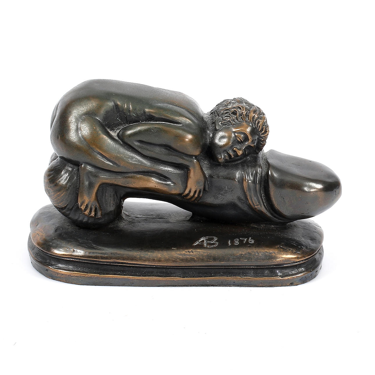 FIGUR, Bronze, zweideutige Figur. 1900er.