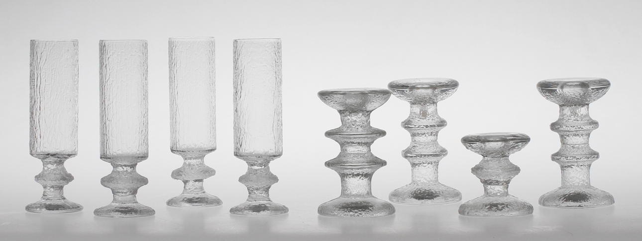 PARTI GLAS, 8 delar, Timo Sarpaneva Iittala Finland.