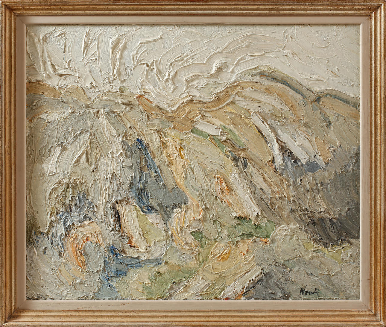 BERTIL NORELL. Composition, oil on canvas, signed.