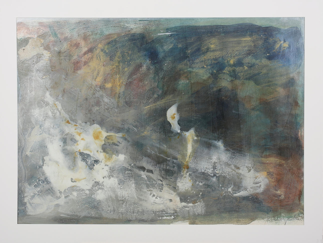 RICHARD VOGEL. Komposition. Akvarell. Signerad R Vogel.