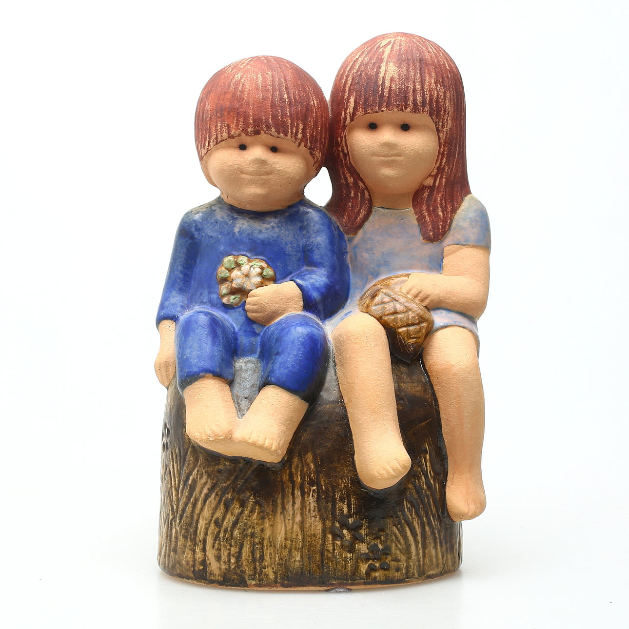 LISA LARSON. Figurin, "Syskon", stengods, K-Studion.