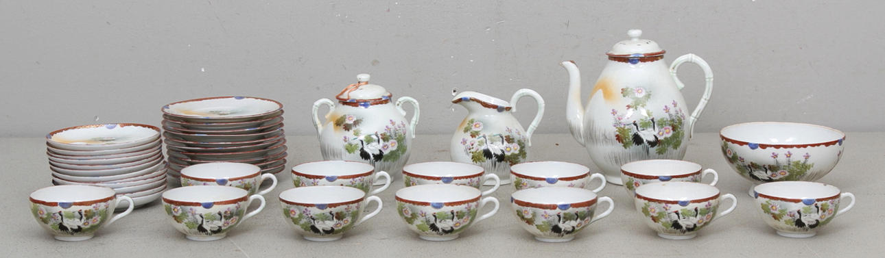 TESERVIS, Porslin, 27 delar, Japan.