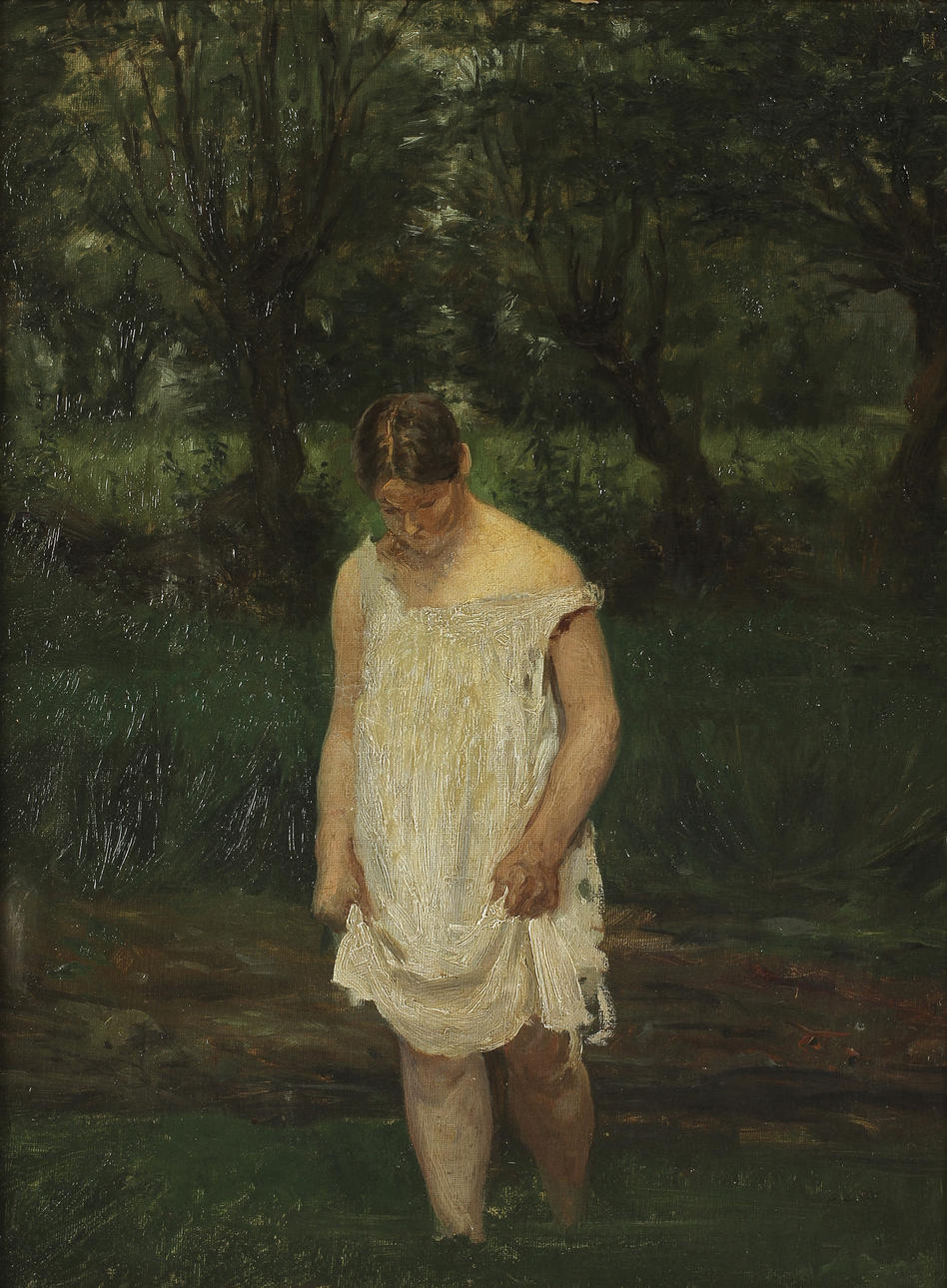 CILIUS ANDERSEN. TILLSKRIVEN. Olja på duk, 18/1900-tal.