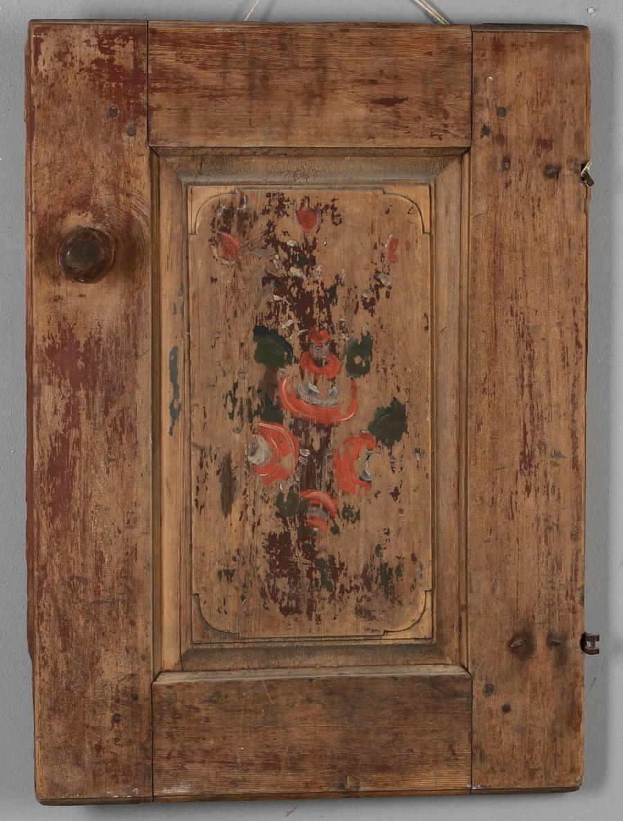 SKÅPSDÖRR, allmoge, 1800-tal.