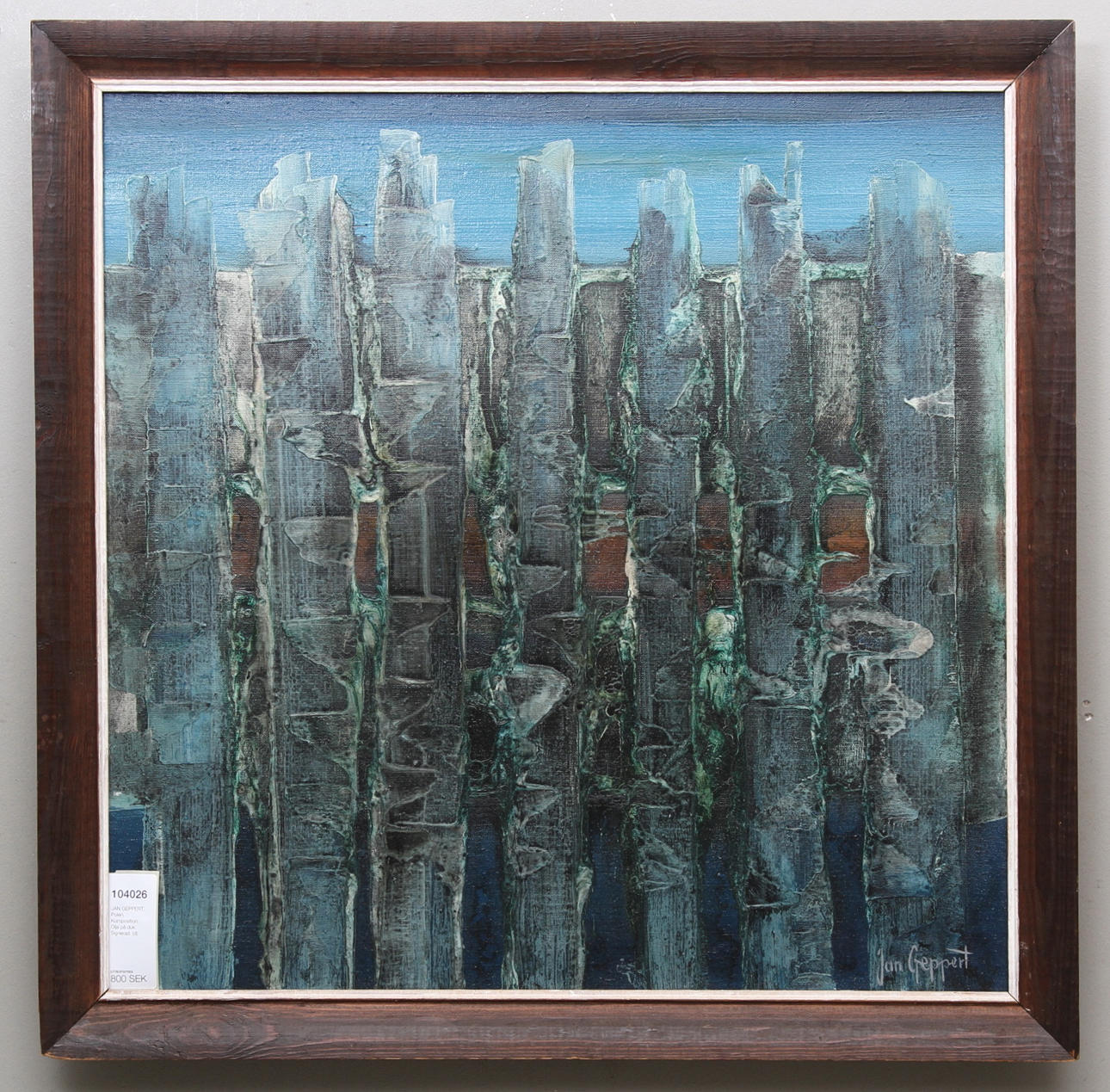 JAN GEPPERT. Polen. Komposition. Olja på duk. Signerad.