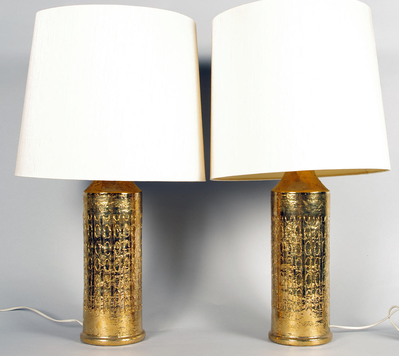 BORDSLMAPOR, 1 par, förgylld keramik, Bergboms.