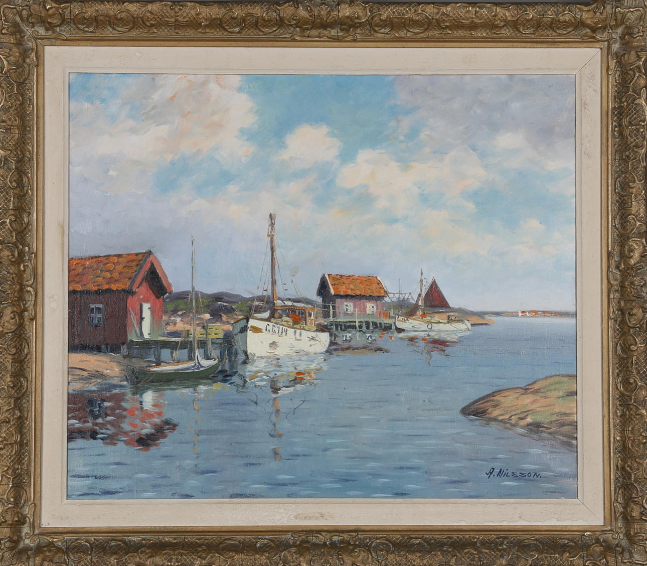 ALGOT NILSSON. oil on canvas, signed.