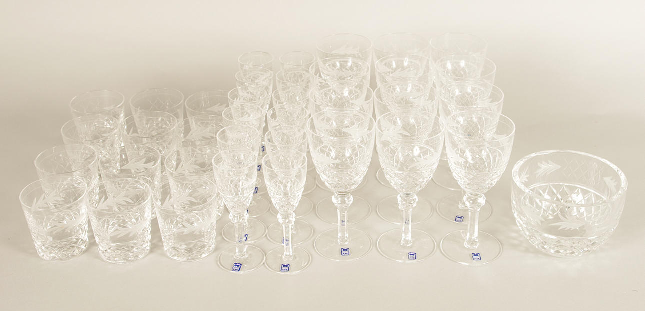 GLASSERVIS, kristall, Christineholm.