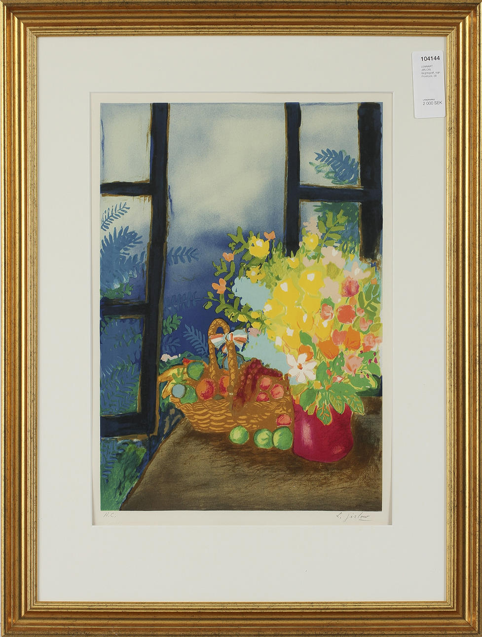 LENNART JIRLOW. färglitografi, sign. Provtryck.