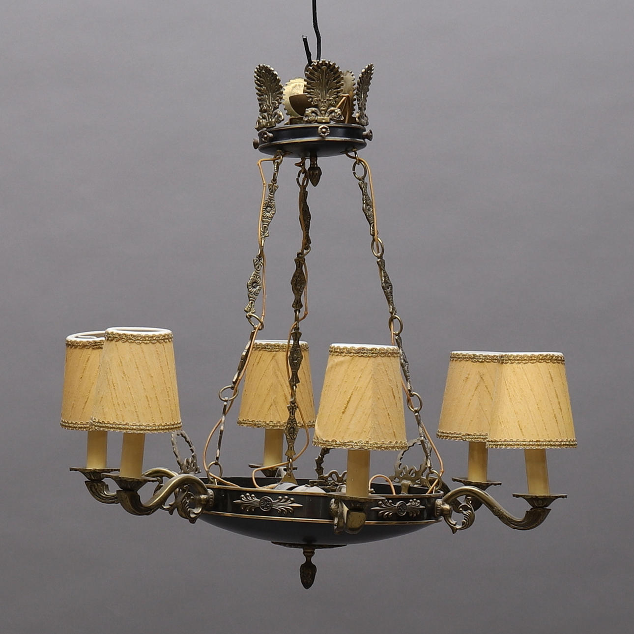 TAKAMPEL, mässing, empire-stil, 1900-tal.