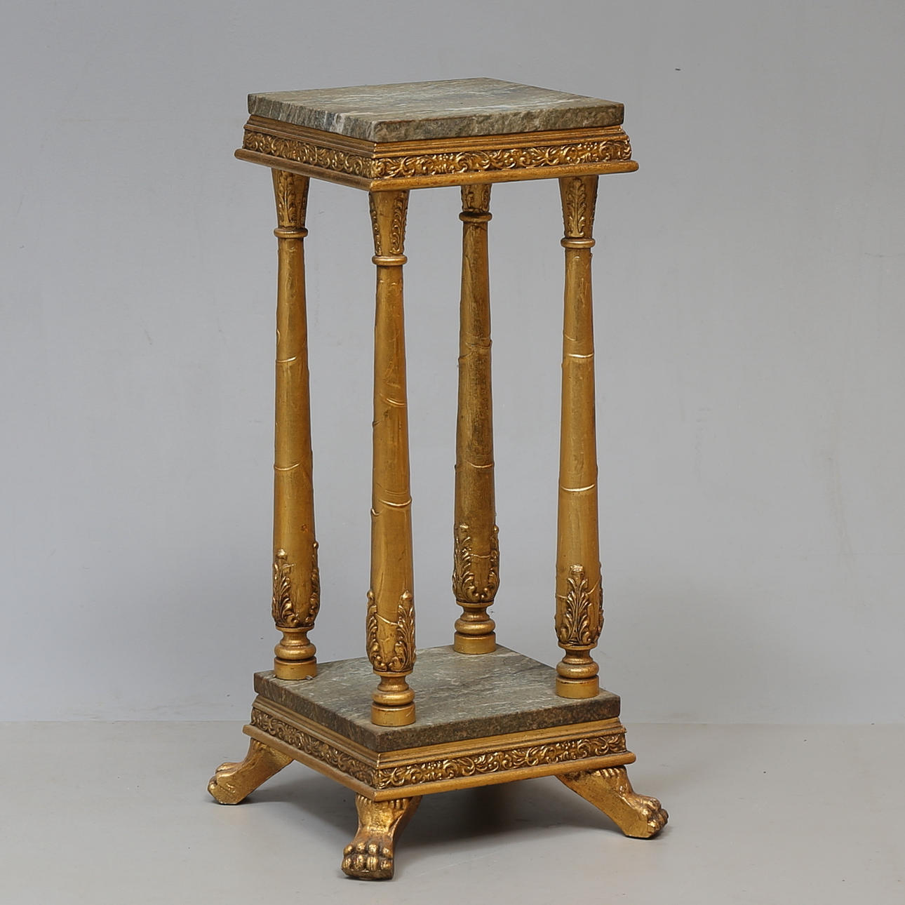 PIEDESTAL, guldbronserad, marmor, 1900 tal.