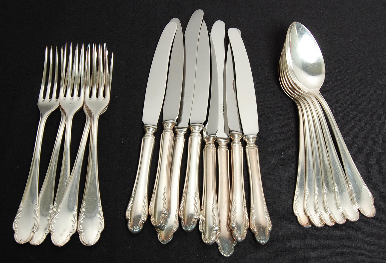 BESTICK, 20 delar, " Haga " nysilver.