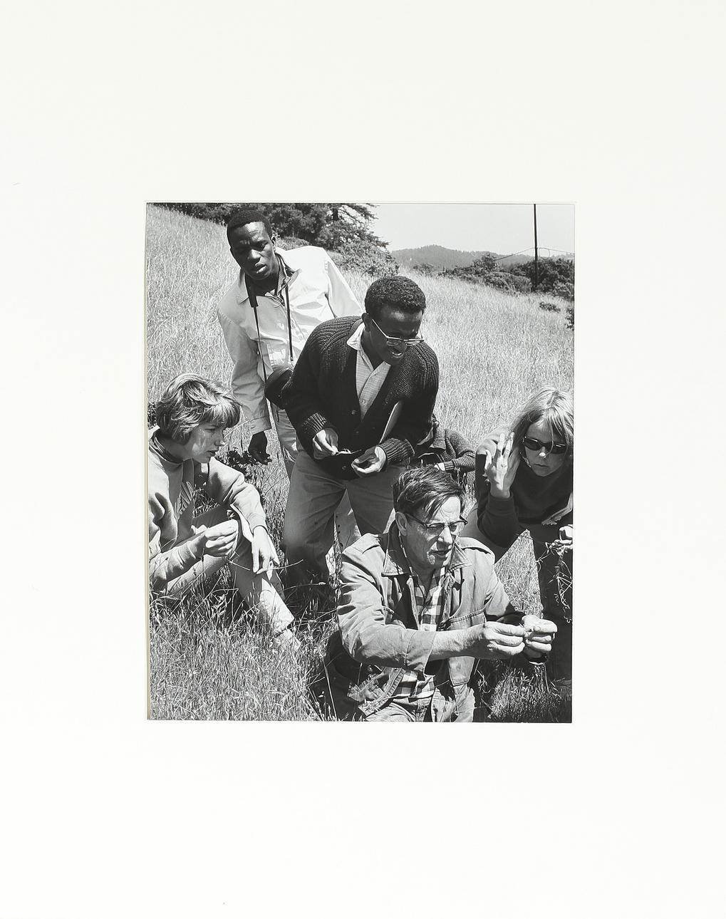 ANSEL ADAMS. silvergelatin, "Genetics field trip. G Ledyard Stebbins University of California Professor of Genetics Davis" Numr 3/6.