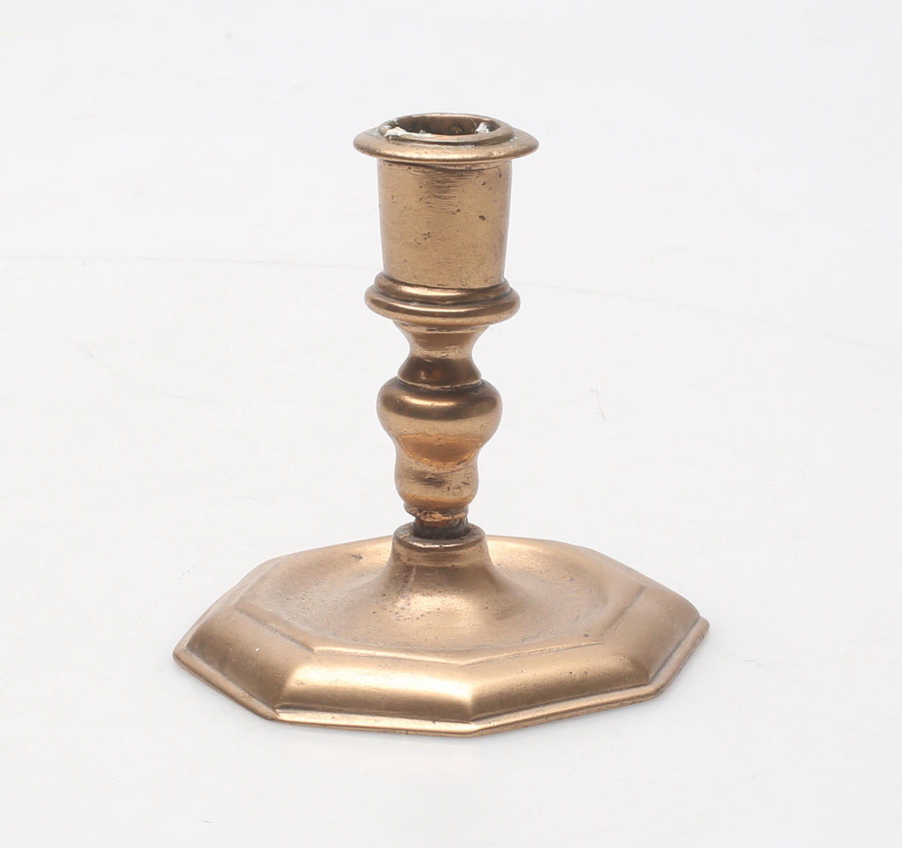 LJUSSTAKE, mässing, senbarock, 1700-tal.