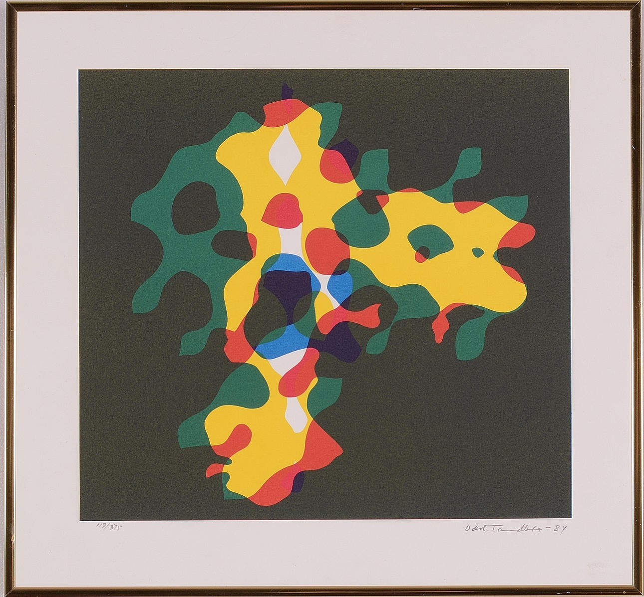 ODD TANDBERG. Färglitografi.