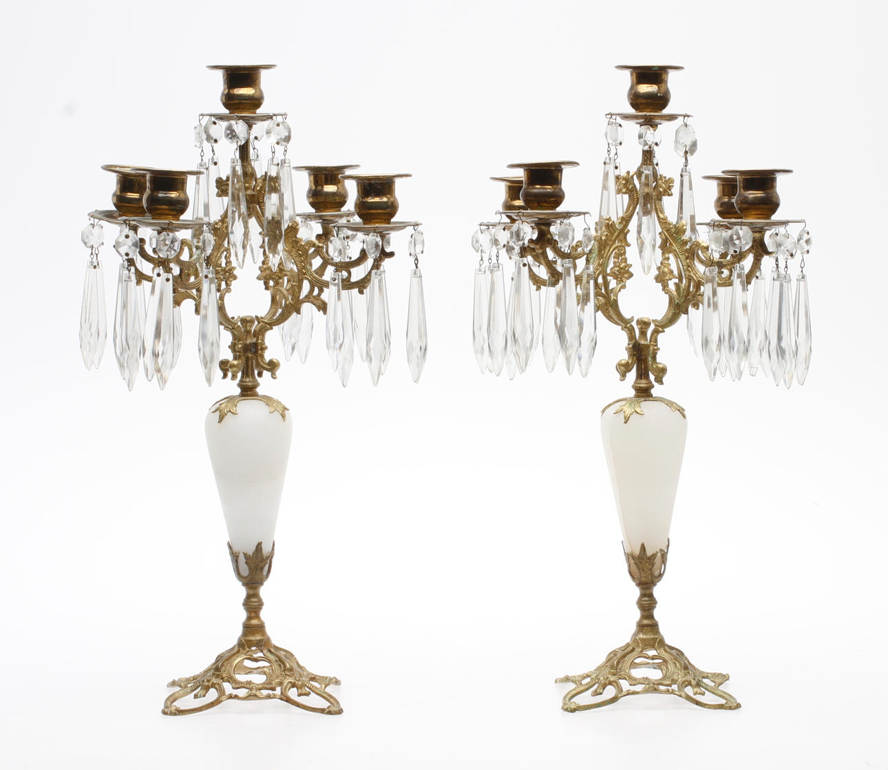 KANDELABRAR, ett par, Oscarianska. 18-1900-tal.