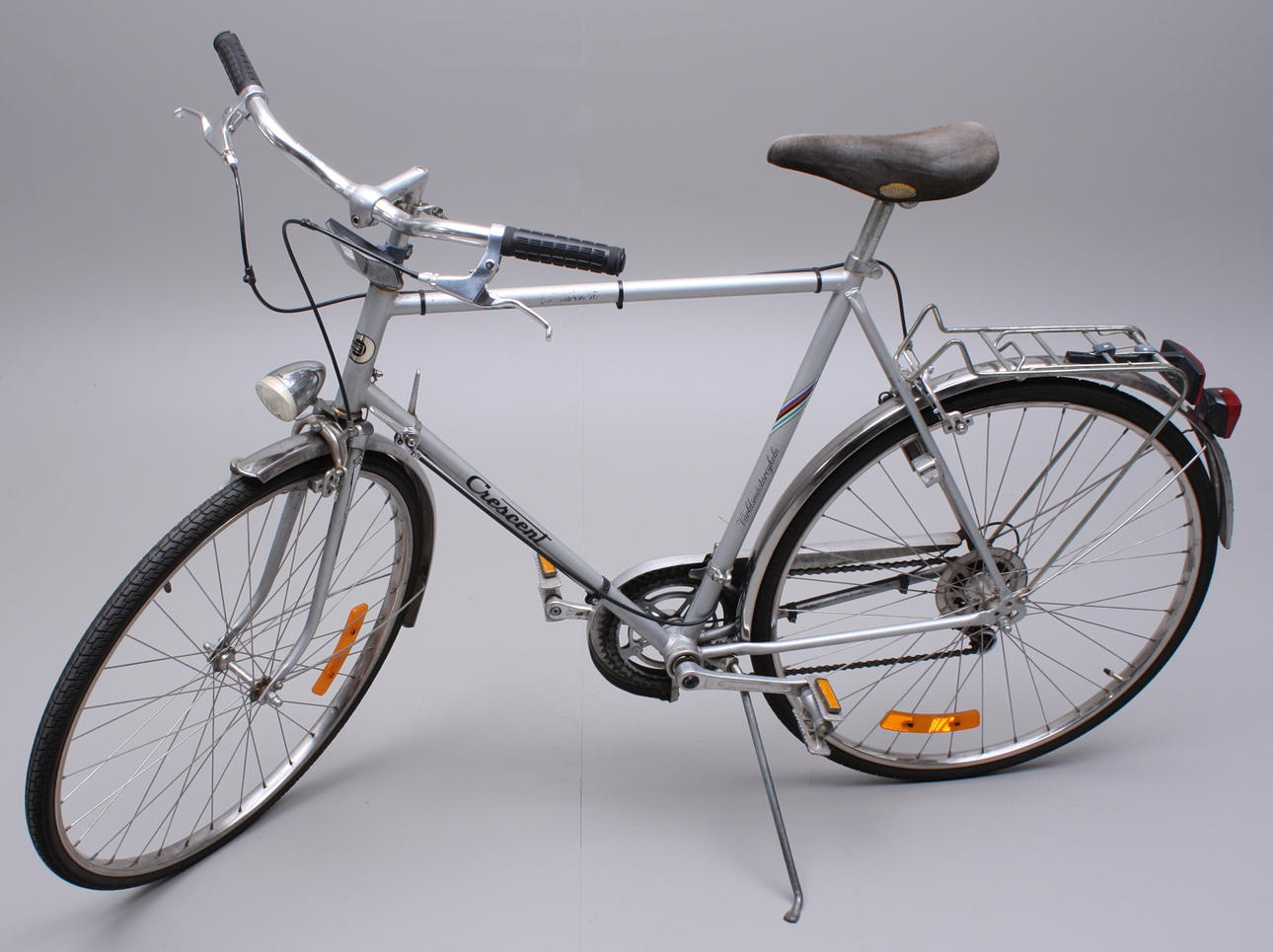 HERRCYKEL, Crescent, 10-växlad, silverfärgad, 27 tum.