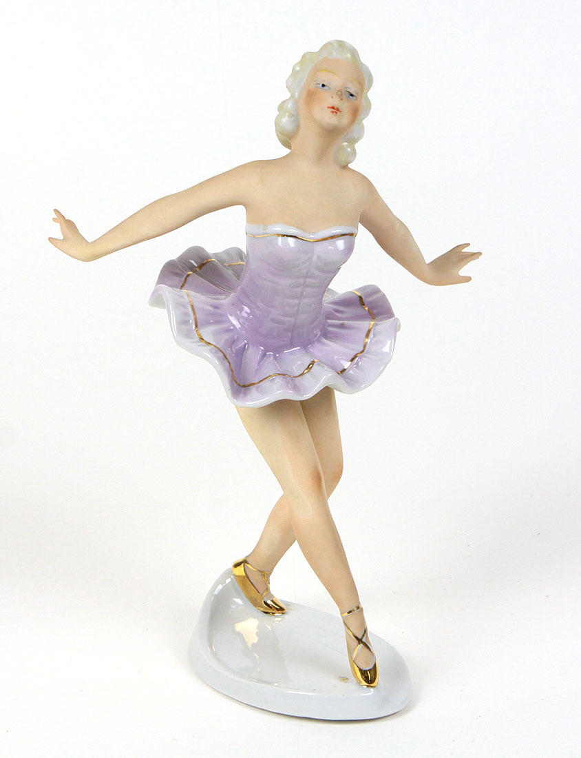 PORZELLANFIGUR, TÄNZERIN.
