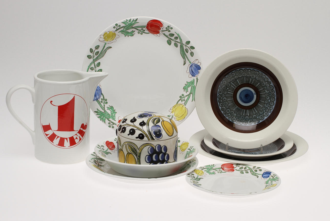 PARTI KERAMIK, 41 delar. Gustavsberg, Arabia, Rörstrand.