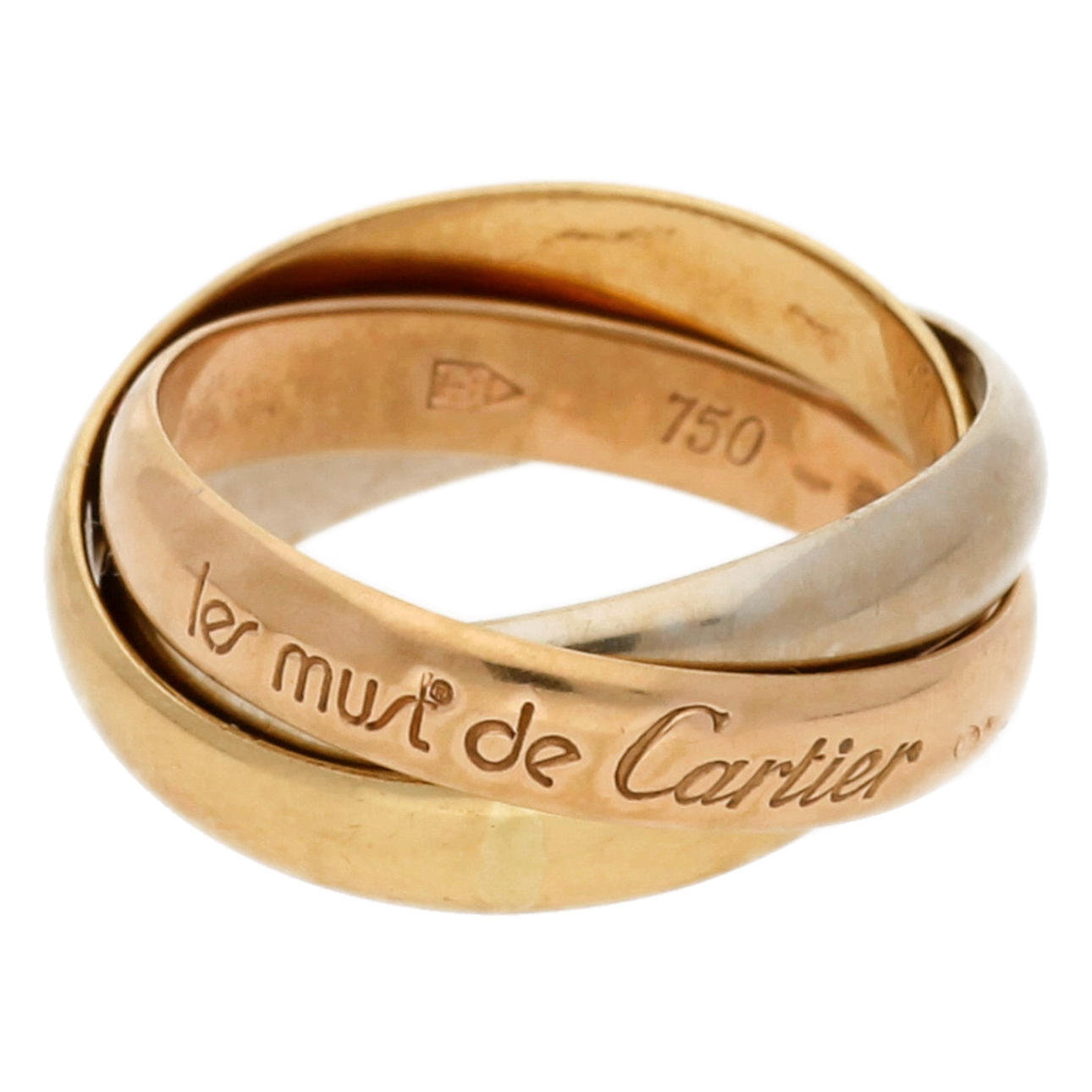 CARTIER. Trinity sormus kolmella kullalla.