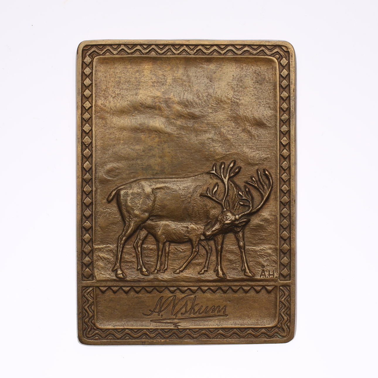 ÅKE SUNDQVIST. väggplankett, monogramsignerad.