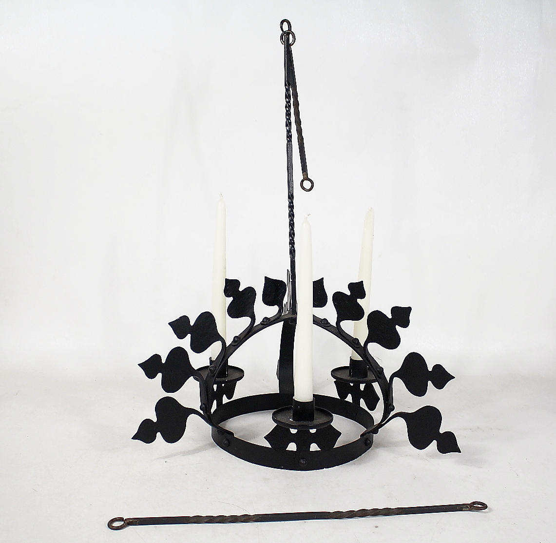 SMIDESKRONA, 3-armad, metall.