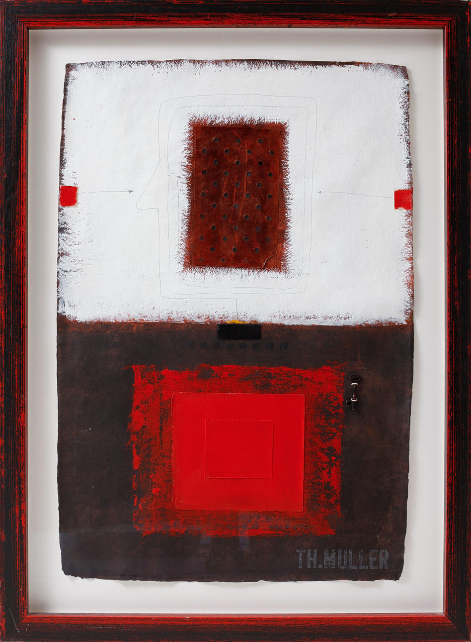 THOMAS MÜLLER. Composición, técnica mixta, signo.