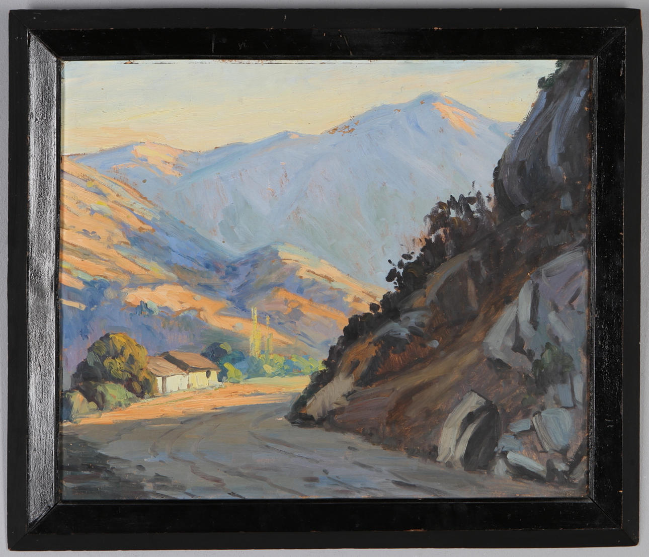 ARTURO PACHECO ALTAMIRANO. "Camino Cordillerano al Yolcan", olja på pannå, signerad.