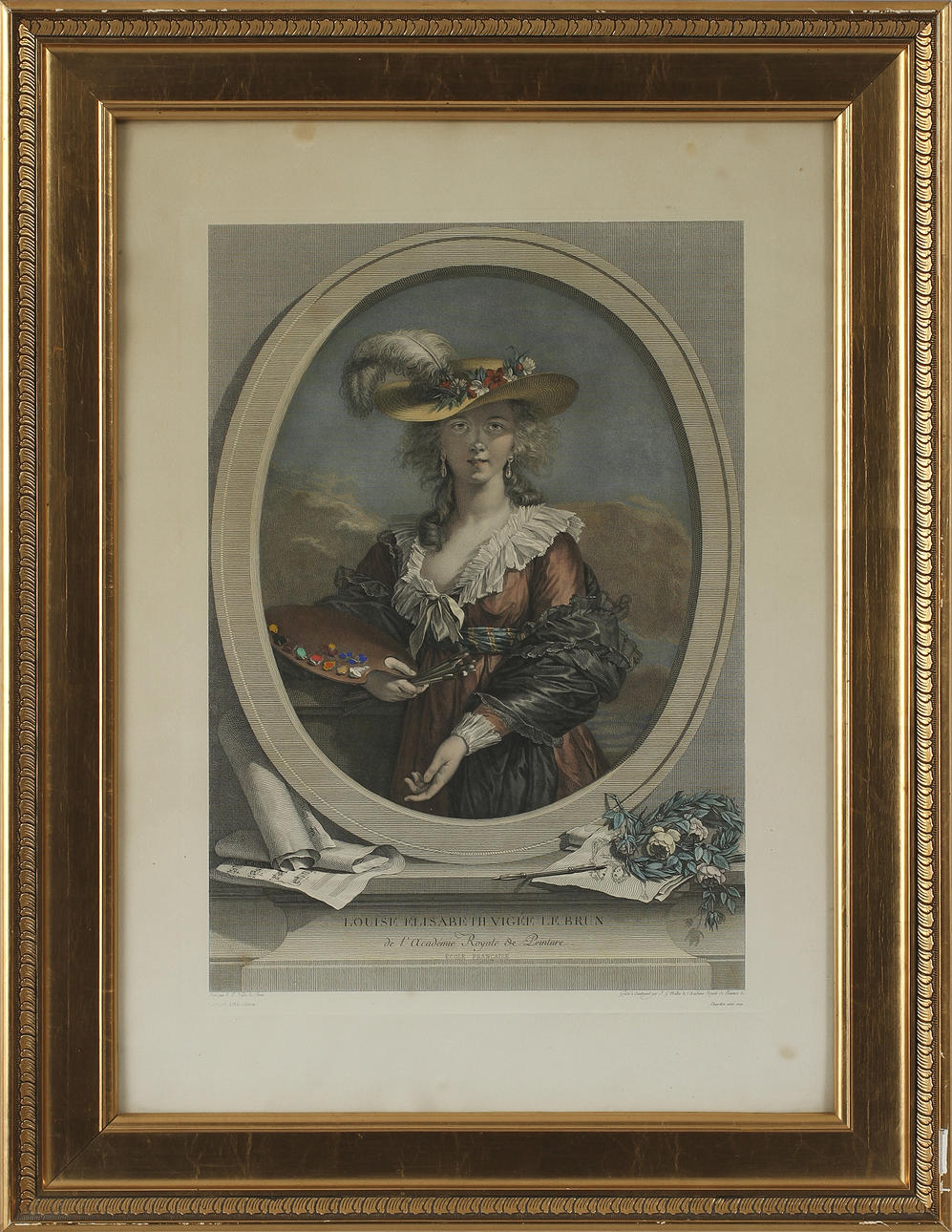 GRAFISKT BLAD, efter L.E Vigée Le Brun.