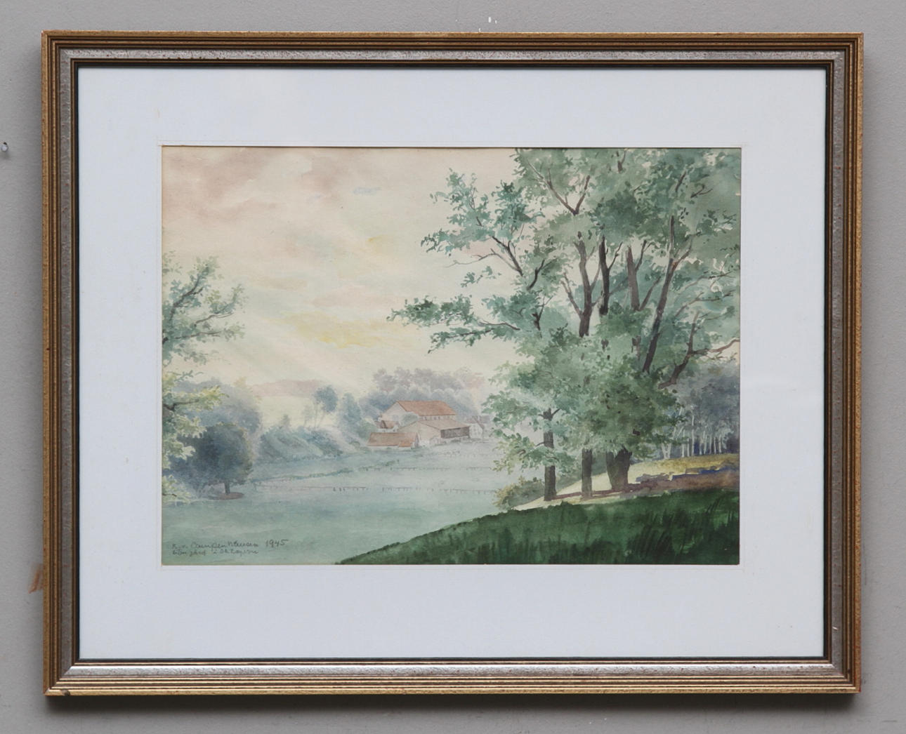 BODO BALTHAZAR FRANS VON CAMPENHAUSEN. Akvarell. Signerad och daterad 1945.