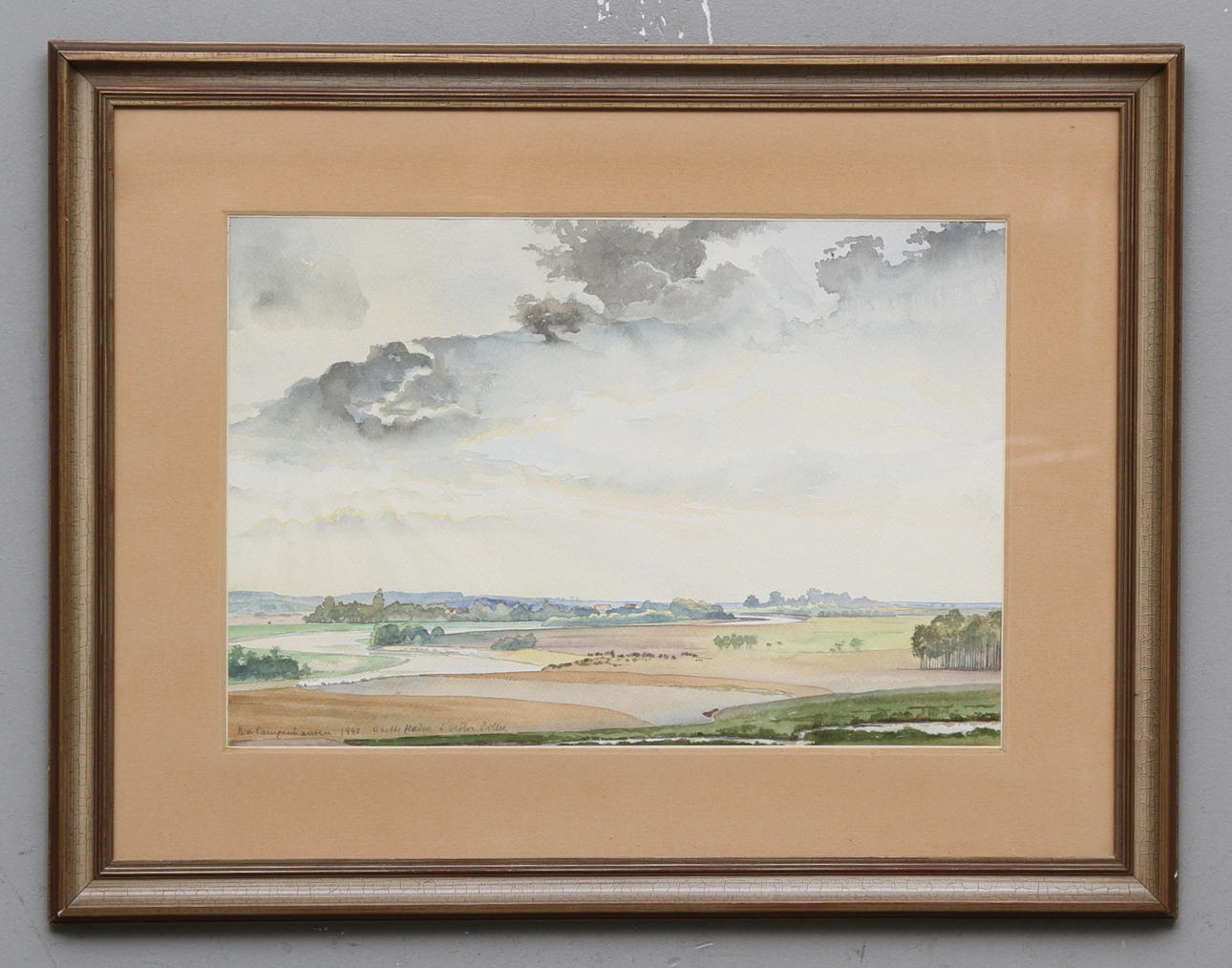 BODO BALTHAZAR FRANS VON CAMPENHAUSEN. Akvarell. Signerad och daterad 1943.