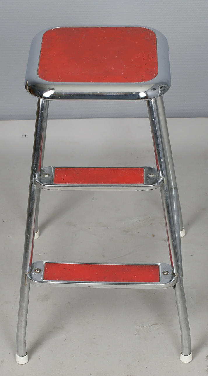 KÖKSPALL i rostfritt stål, 1960-tal.