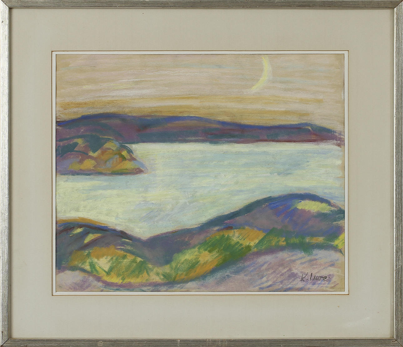 KNUT IRWE, pastell, sign.