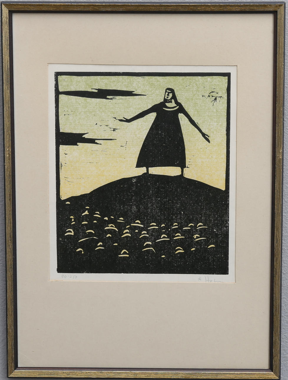 ÅKE HOLM. colored woodcuts, 9 pcs., signed. Art - Engravings