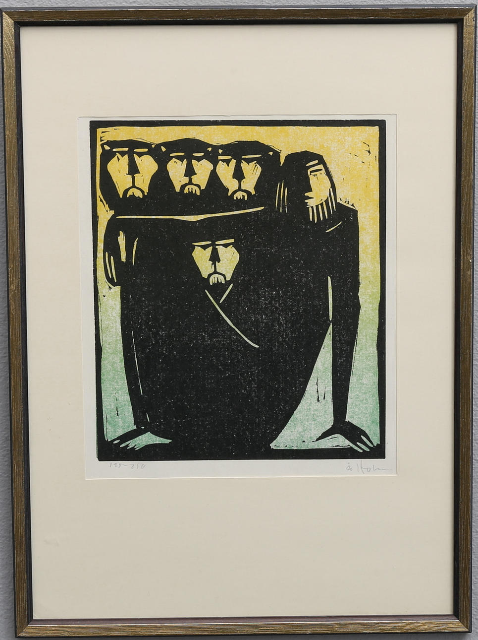 ÅKE HOLM. colored woodcuts, 9 pcs., signed. Art - Engravings