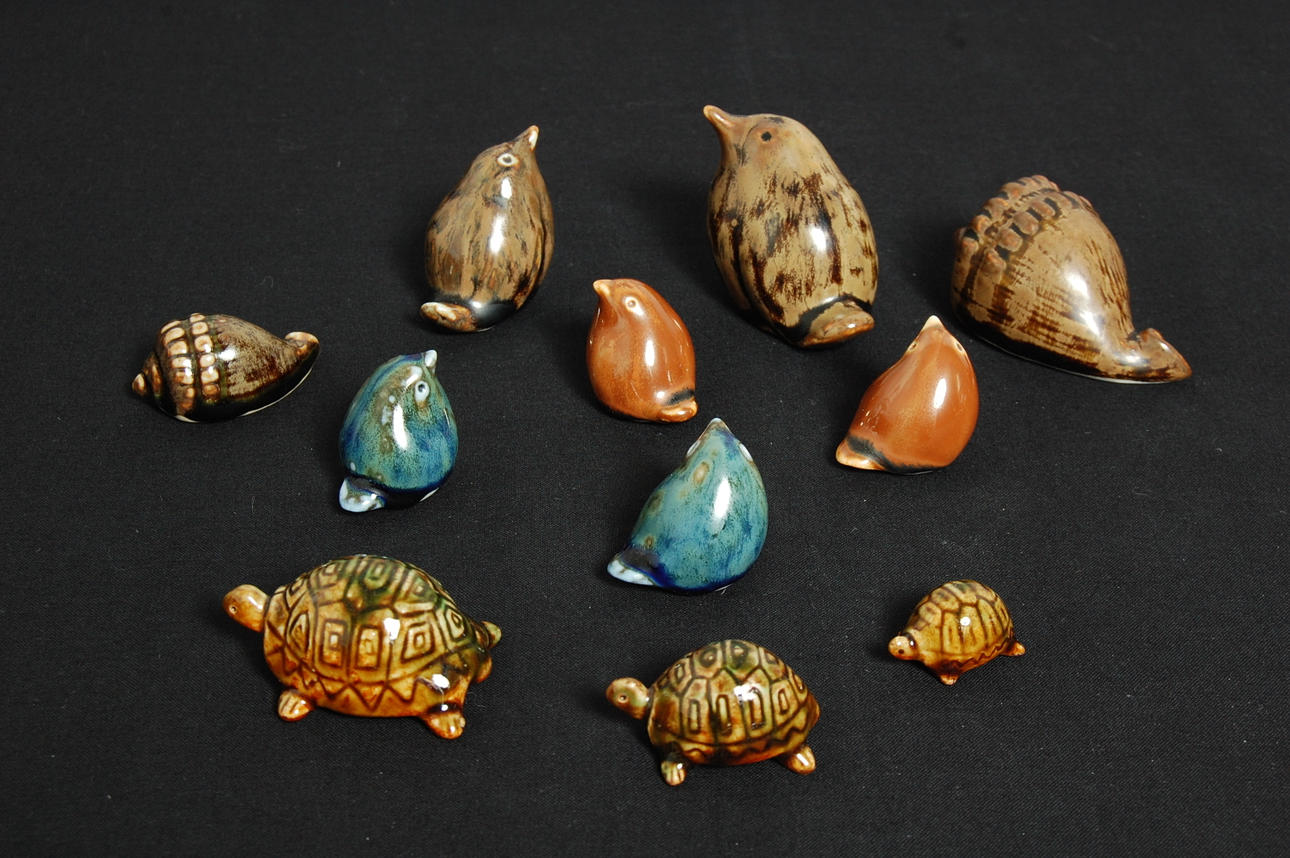 MINIATYRER, 11 st, keramik, John Andersson, Höganäs.