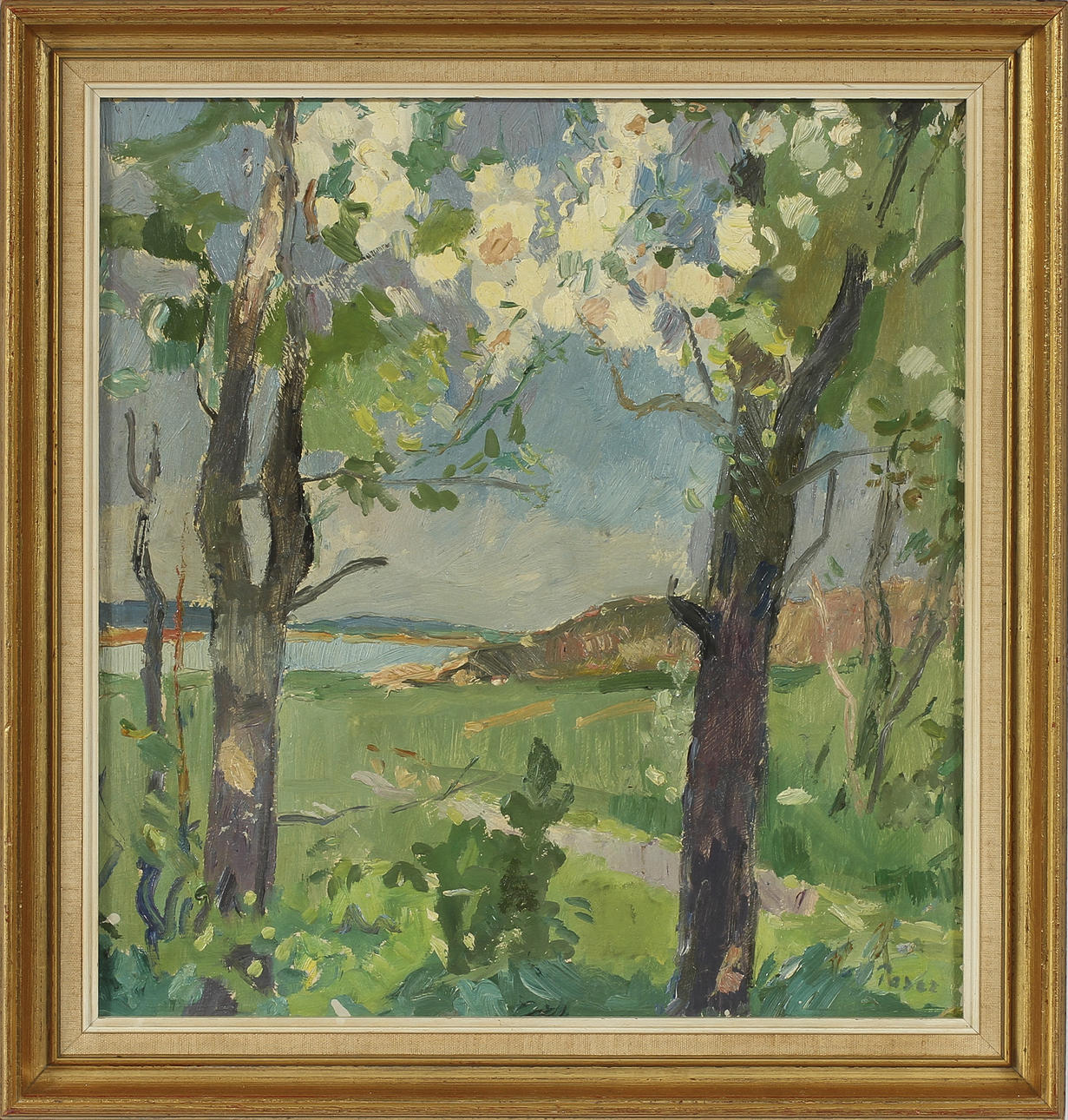 MARTIN POSER, olja på pannå, sign.