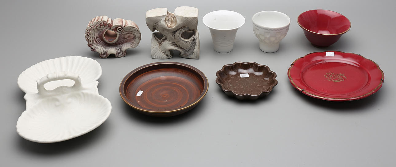 KERAMIK, Gustafsberg, Rörstrand, mm , 9 delar.