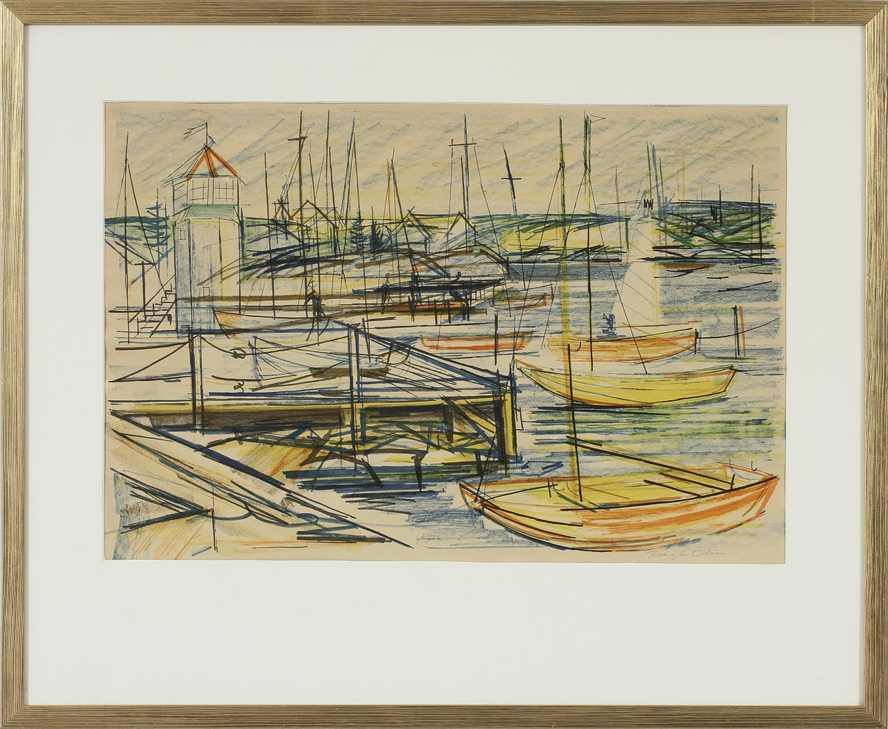 BENGT OLSON, litografi, sign.