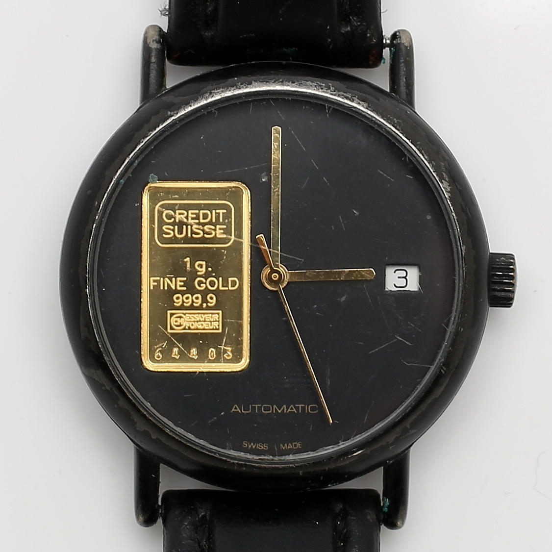 RELOJ DE PULSERA, acero, "Credit Suisse".