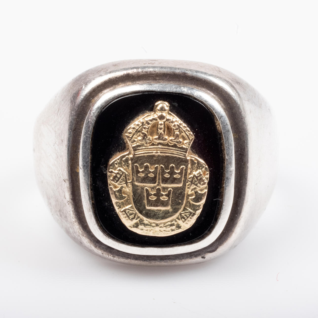 RING, silver med polisemblem.