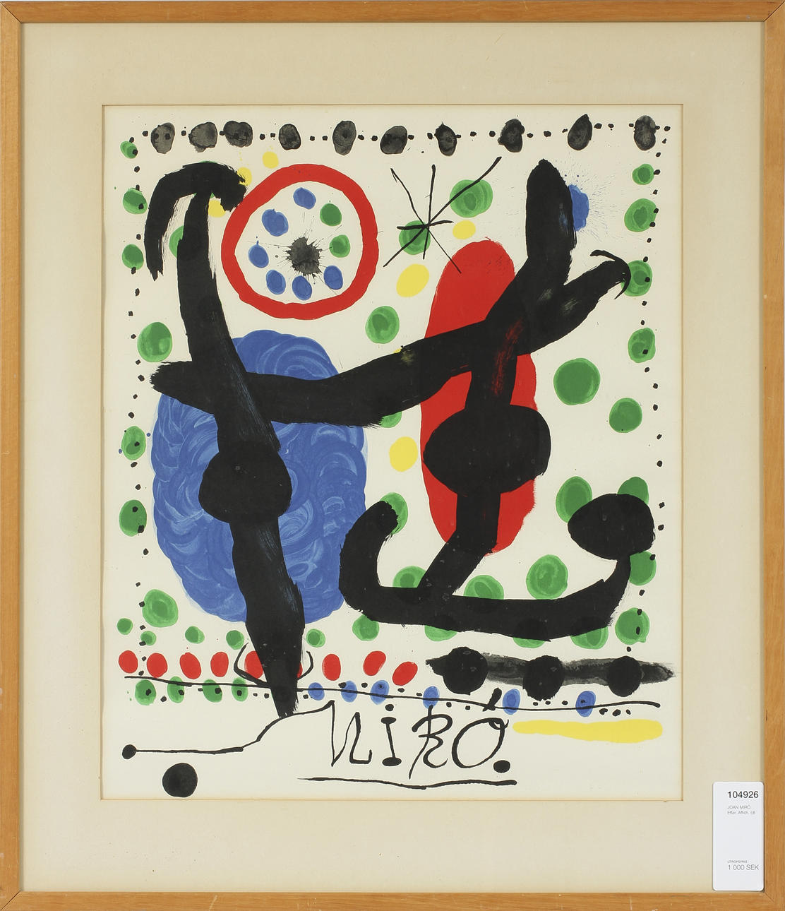 JOAN MIRÓ. EFTER. Affich.