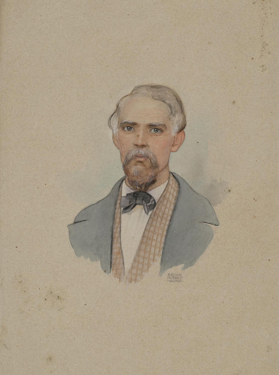 ERWIN HUBERT. Retrato masculino.