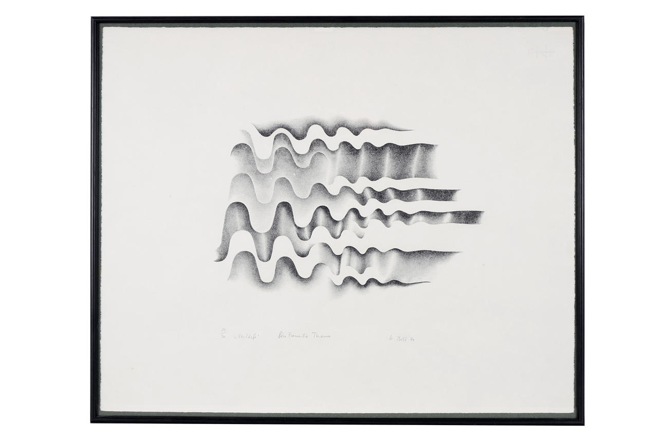 ULRICH BEHL. "Verläufe". Lithographie.