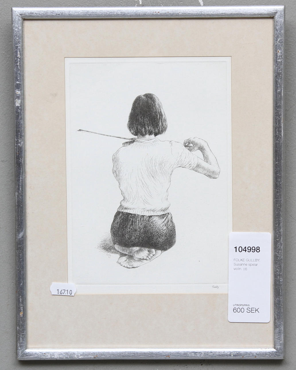 FOLKE GULLBY. Susanne spelar violin.