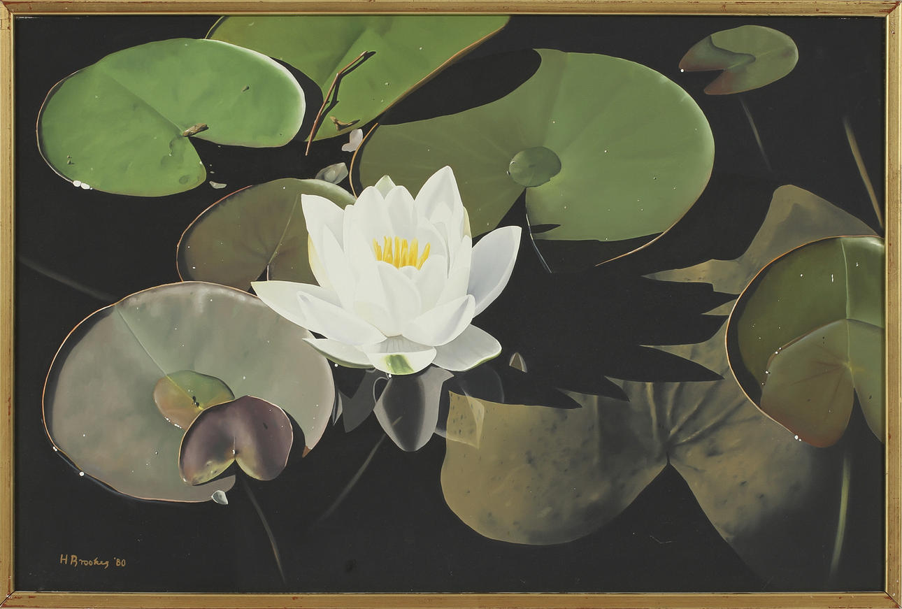 HOWARD BROOKES. olja på pannå, sign.