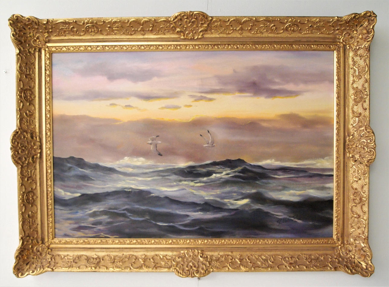 GUNNAR VALENTIN. PINTURA AL ÓLEO, motivo marino.